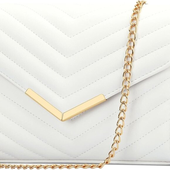 Women Formal Vegan Leather Evening Envelope Clutch Purses and Handbags for Party - Picture 1 of 7